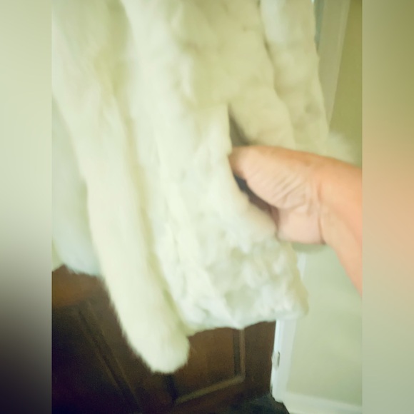 Authentic white mink and fox fur jacket - Picture 10 of 12